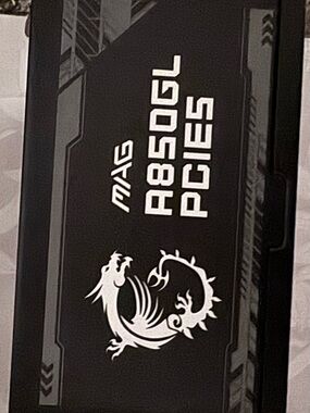 MSI MAG A850GL PCIE5 Power Supply - Black & Gold Badge